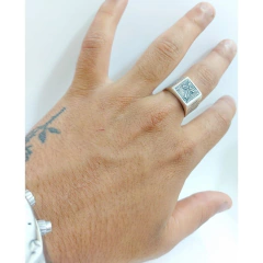 ANEL CRUZ C/ ORÇÃO PRATA925 - I C Pratas Joalherias