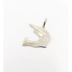 Pingente Capacete Prata.