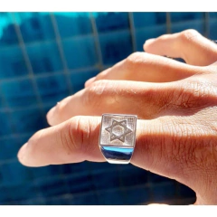 Anel Quadrado Estrela De Davi na internet