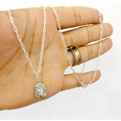 Conjunto Prata Face de Cristo P - comprar online