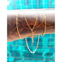 Corrente Cadeado C/ Pingente Crucifixo. na internet