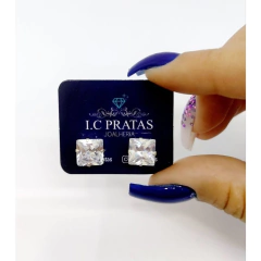 Brinco Zircônia Quadrada