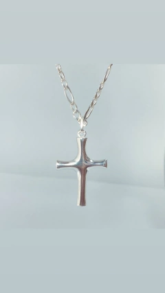 CONJUNTO CRUZ PRATA CHAPA MEIA CANA - comprar online