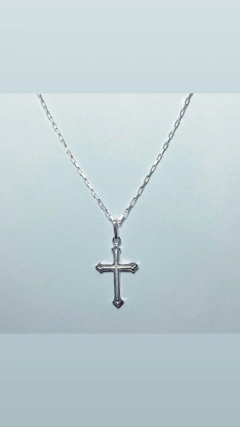 CONJUNTO CRUZ DETALHES NA PONTA - I C Pratas Joalherias