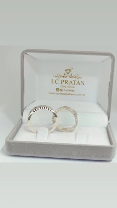 Imagem do PAR DE ALIANÇA SAPPORO PRATA925