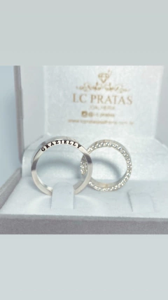 PAR DE ALIANÇA SAPPORO PRATA925