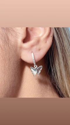 BRINCO ANZOL BORBOLETA FECHADA PRATA - comprar online