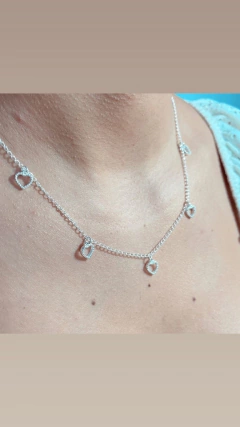 GARGANTILHA CORAÇÃO PRATA - I C Pratas Joalherias