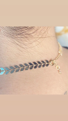 GARGANTILHA CHOKER ATENA SETINHA DOURADA - I C Pratas Joalherias