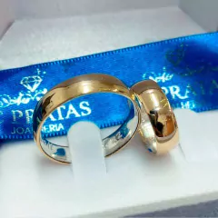 ALIANÇA EM OURO18K COM PRATA950