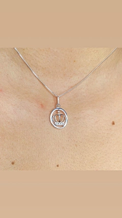 GARGANTILHA COROA E ARO PRATA925