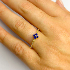 ANEL TREVINHO PEDRAS BANHADO A OURO18K na internet