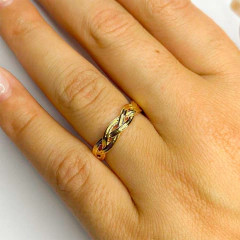 ANEL TRIBAL BANHADO A OURO18K