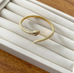 BRACELETE SERPENTE BANHADO OURO18K