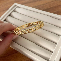 BRACELETE GRUME FINA BANHADO OURO18K