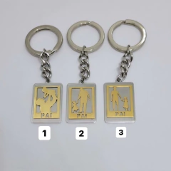 CHAVEIRO EM AÇO INOXIDÁVEL COM IMAGEM EM PRATA FOLHEADA - comprar online