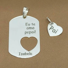 PINGENTES PRATA925 PAI E FIHO