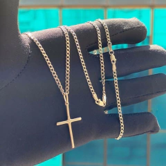 CONJUNTO DE PRATA925 CORRENTE COM PINGENTE E PULSEIRA