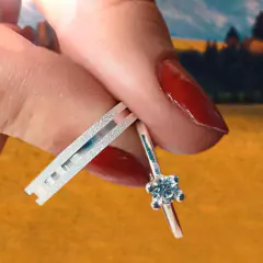 COMBO ETERNA PAR DE ALIANÇA +ANEL SOLITARIO BRINDE - I C Pratas Joalherias