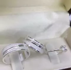 PAR DE ALIANÇAS BUGASAL 6MM + ANEL SOLITARIO BRINDE - comprar online