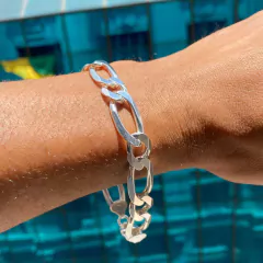 PULSEIRA 1X1 LONGO E CURTO PRATA925