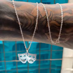 CORRENTE CADEADO COM PINGENTE CHORA AGORA,E RIR DEPOIS PRATA925