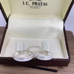 PAR DE ALIANÇAS LUAR + ANEL SOLITARIO na internet