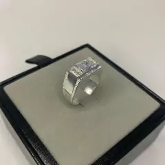 ANEL TIPO FORMATURA PRATA925 ZIRCONIA BRANCA