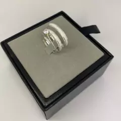 COMBO PAR DE ALIANÇAS CÂNTICOS + ANEL SOLITARIO BRINDE - loja online