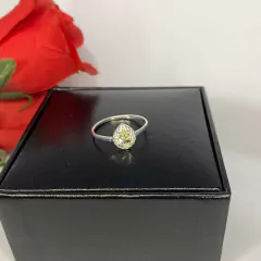 ANEL GOTA ZIRCÔNIA 4X4 - I C Pratas Joalherias