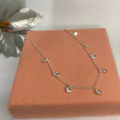 GARGANTILHA CHOKER CORAÇÃO BRANCO