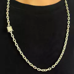 CORRENTE CADEADO 5MM FECHO GAVETA 2 TRAVA PRATA925