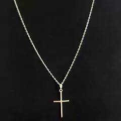 CORRENTE CADEADO 1,5MM + PINGENTE CRUZ PRATA925
