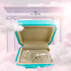 PAR DE ALIANÇAS MARIA + ANEL SOLITARIO na internet