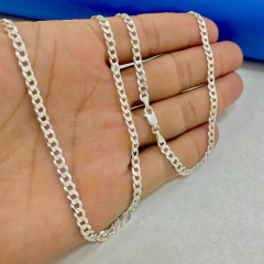 CORRENTE PRATA925 GRUME FLET 4MM na internet