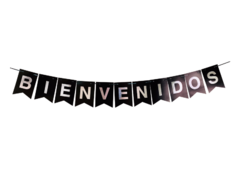 banderin negro bienvenidos