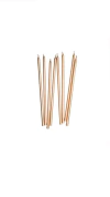 Vela larga metalizada rose gold x1