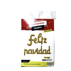 globo feliz navidad dorado - comprar online