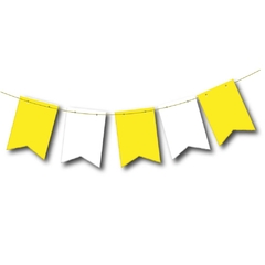 banderin amarillo y blanco