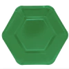 plato hexagonal verde x6