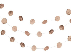guirnalda circulos rose gold