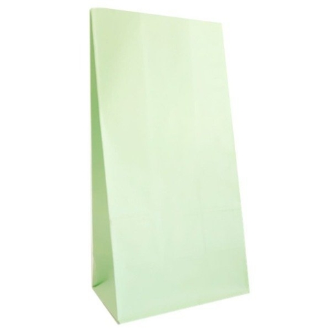 bolsa papel verde pastel x10