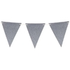banderin plateado con glitter