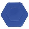 plato hexagonal azul x6