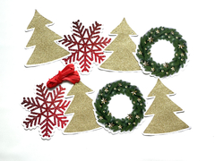 guirnalda navidad pinos