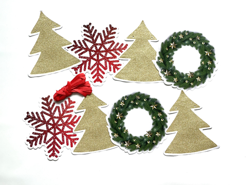 guirnalda navidad pinos