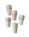 vasos corazones colores x10