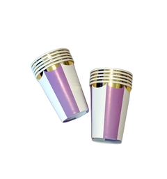VASOS RAYAS CON DORADO X10 en internet