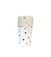 vaso blanco con estrellas rojas x10