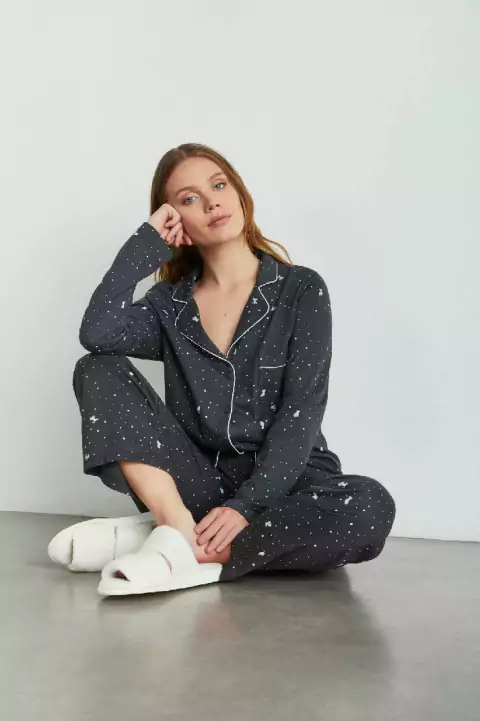 Art. 15186 PIJAMA CAMISERO CAT MOON PROMESSE